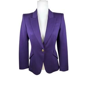 White House Black Market Women's Editor Blazer Comfort Stretch Purple